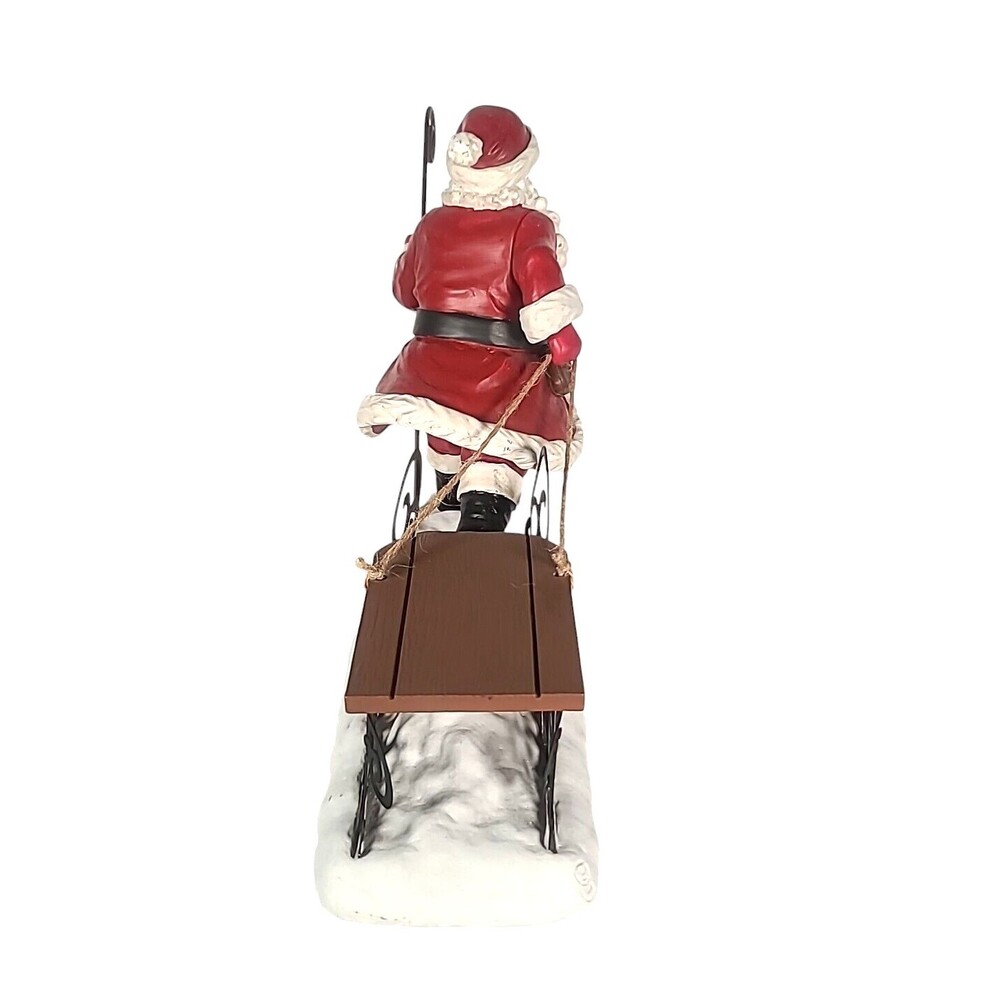 Rare Vintage Hallmark Christmas in Evergreen Santa Pulling Sled, Geoff Greenleaf - Picture 4 of 14